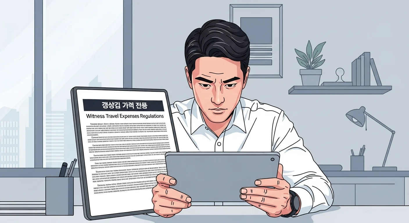 참고인 여비 지급, 어떤 규정이 적용됩니까?