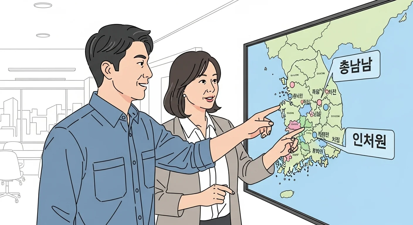 다른 지역은? 충남과 인천 지원