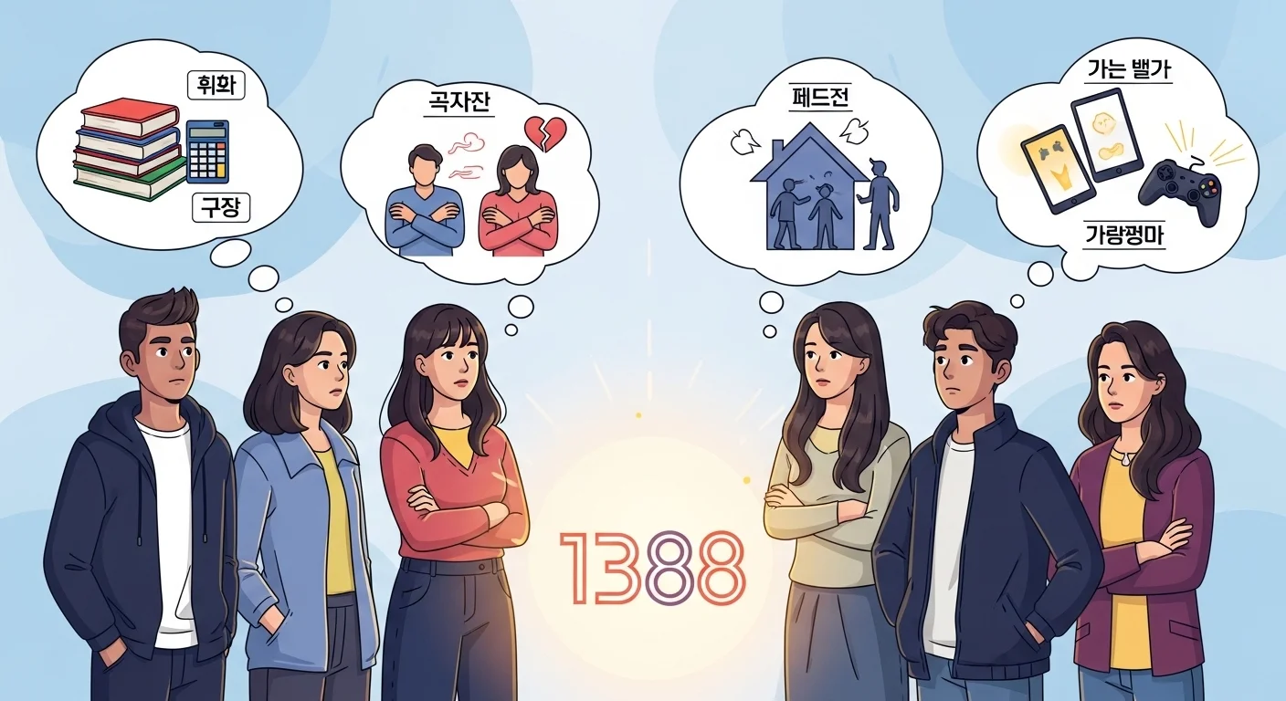 누가, 어떤 고민으로 청소년상담1388을 이용할 수 있나요?