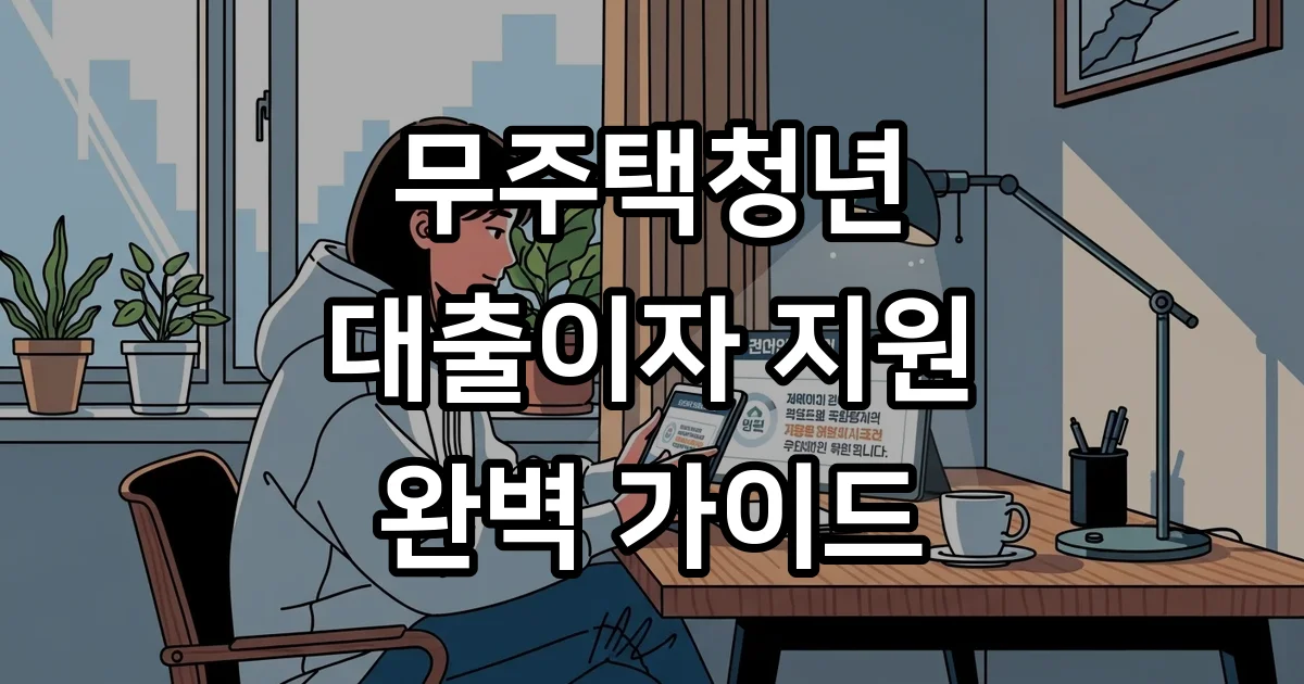무주택청년 대출이자 지원 2026 신청방법 자격조건