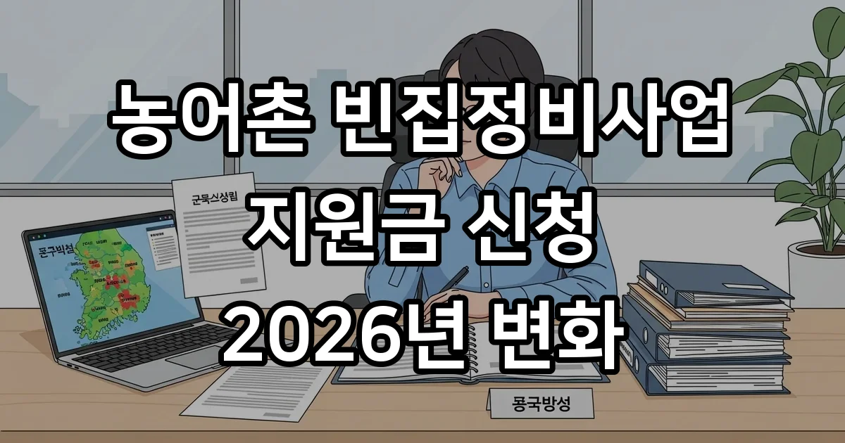 농어촌 빈집정비사업 2026년 지원 신청방법 자격요건 농어촌 빈집정비사업 2026년 지원 신청방법 자격요건