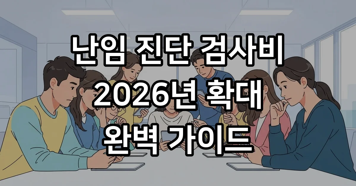 난임 진단 검사비 지원 2026년 신청방법 자격조건 난임 진단 검사비 지원 2026년 신청방법 자격조건