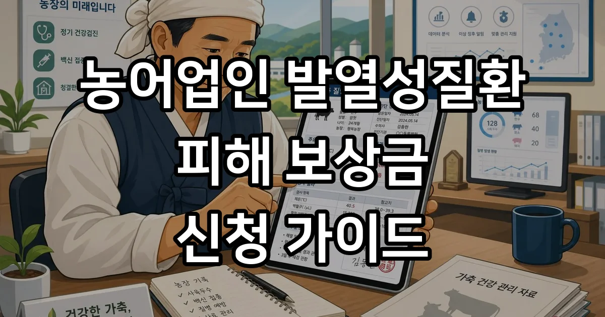 농어업인 발열성질환 보상금 신청 조건 농어업인 발열성질환 보상금 신청 조건