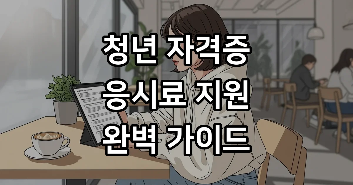 청년 자격증 응시료 지원 조건 신청방법 청년 자격증 응시료 지원 조건 신청방법