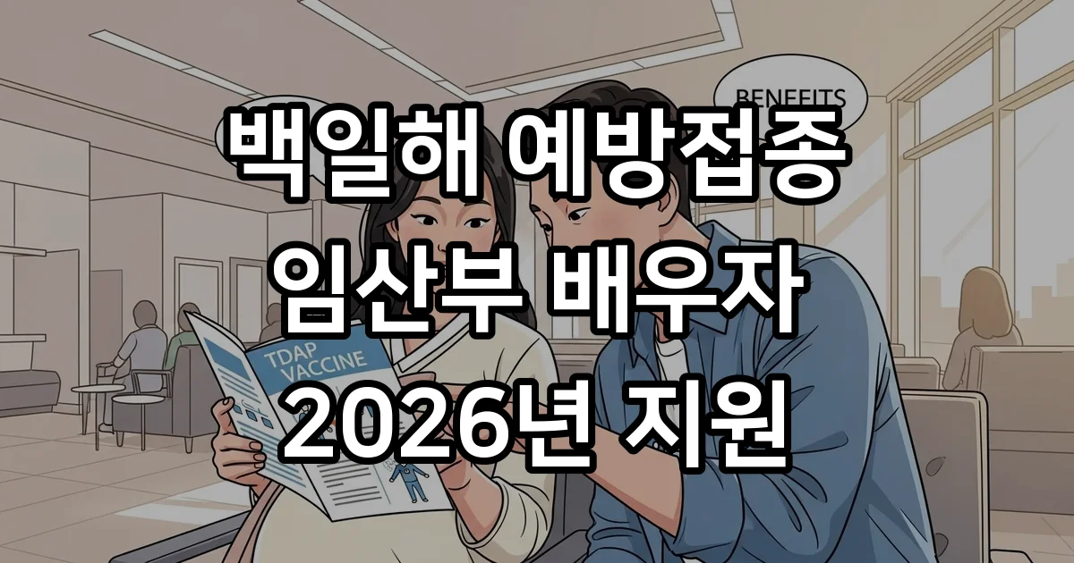 백일해 예방접종 임산부 배우자 2026년 지원 신청방법 백일해 예방접종 임산부 배우자 2026년 지원 신청방법