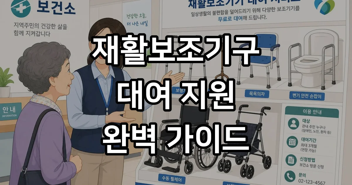 재활보조기구 대여 지원 신청 방법 재활보조기구 대여 지원 신청 방법