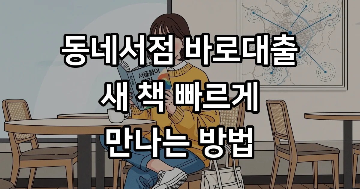 동네서점 바로대출 서비스 신청방법 자격조건 동네서점 바로대출 서비스 신청방법 자격조건