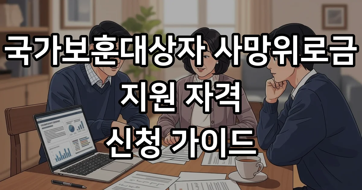 국가보훈대상자 사망위로금 지원 자격 신청 국가보훈대상자 사망위로금 지원 자격 신청