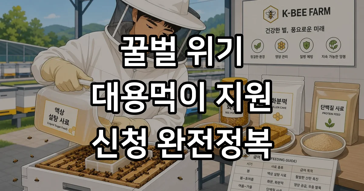 양봉농가 벌 대용먹이 지원 2026년 신청방법 양봉농가 벌 대용먹이 지원 2026년 신청방법